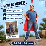 Custom Photo Dad Superhero Acrylic Ornament — How to order