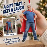 Custom Photo Dad Superhero Acrylic Ornament — Gift inspiration