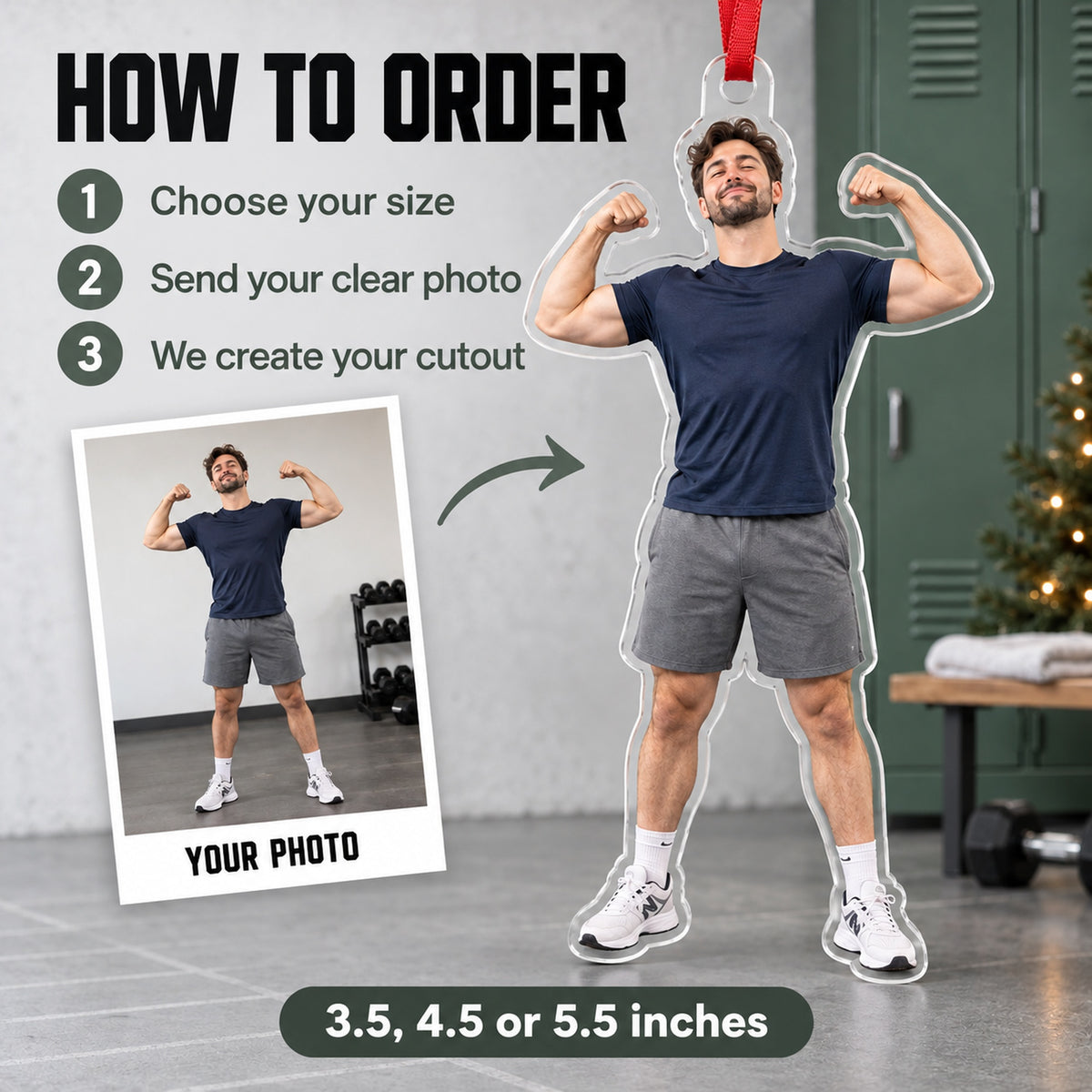 Custom Photo Flex Champion Acrylic Ornament — How to order