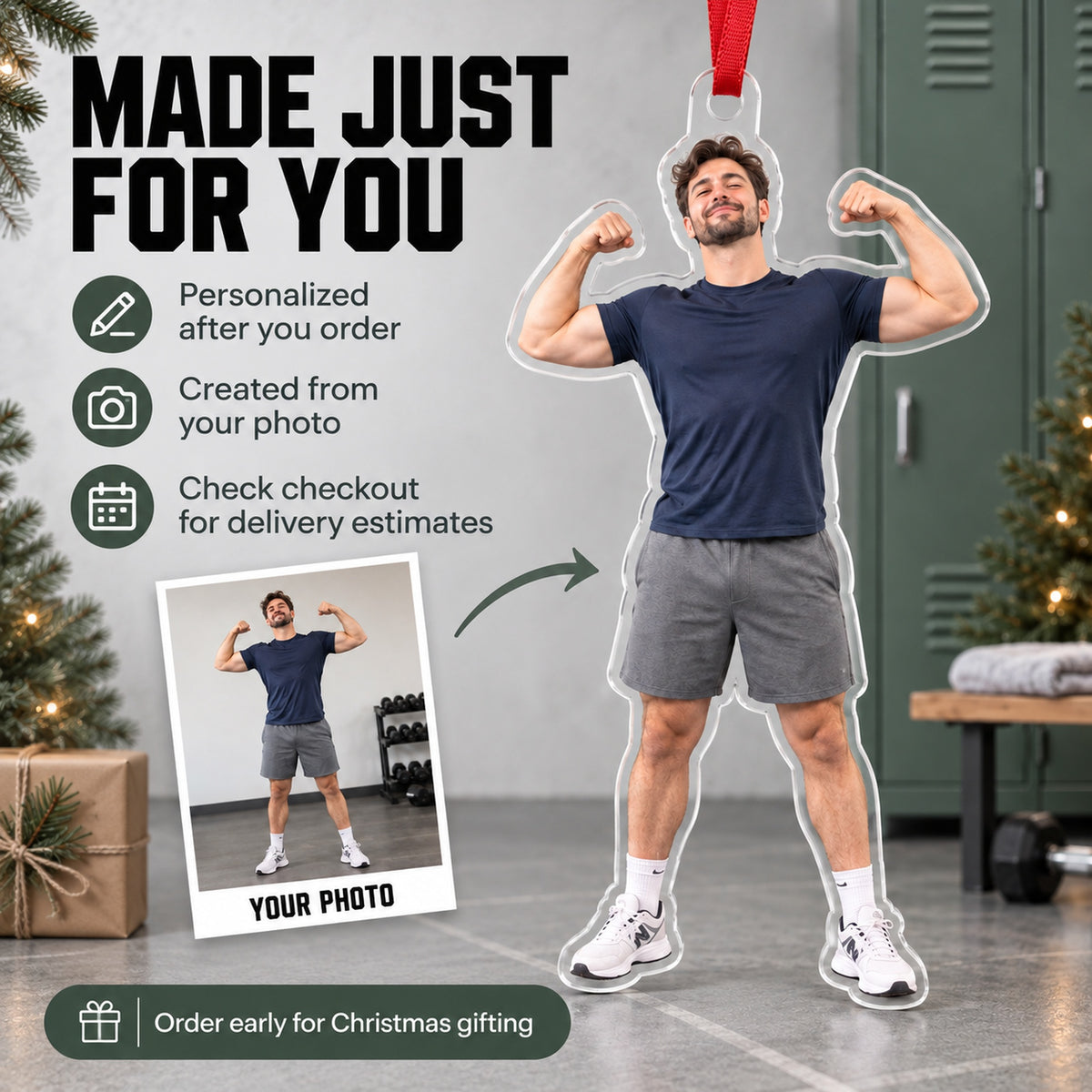 Custom Photo Flex Champion Acrylic Ornament — Production and delivery