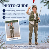 Custom Photo Fishing Brag Acrylic Ornament — Personalization guide