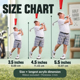 Custom Photo Golf Goof Acrylic Ornament — Size guide