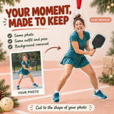 Custom Photo Pickleball Pose Acrylic Ornament — Personalization example