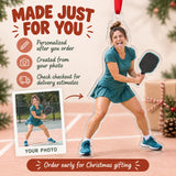 Custom Photo Pickleball Pose Acrylic Ornament — Production and delivery