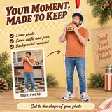 Custom Photo Big Bite Moment Acrylic Ornament — Personalization example