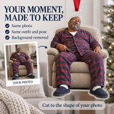 Custom Photo Nap Champion Acrylic Ornament — Personalization example
