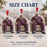 Custom Photo Nap Champion Acrylic Ornament — Size guide