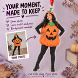 Custom Photo Costume Comedy Acrylic Ornament — Personalization example