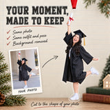 Custom Photo Graduation Goof Acrylic Ornament — Personalization example