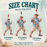 Custom Photo Vacation Vibes Acrylic Ornament — Size guide