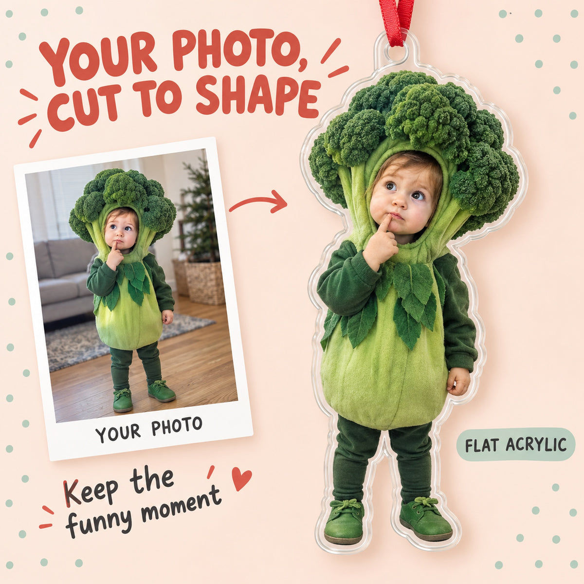 Custom Photo Little Costume Star Acrylic Ornament — Main design