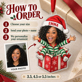 Custom Photo Face Surprise Gift Box Acrylic Ornament — How to order