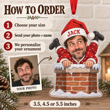 Custom Photo Face Chimney Traffic Jam Acrylic Ornament — How to order