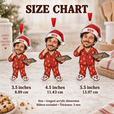 Custom Photo Face Cookie Quality Control Acrylic Ornament — Size guide