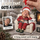 Custom Photo Face Holiday Nap Champion Acrylic Ornament — Gift inspiration