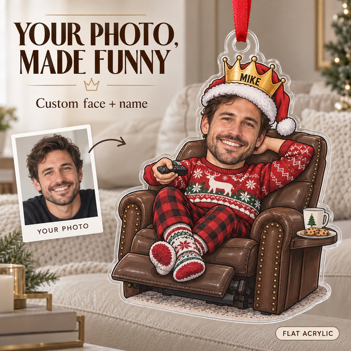 Custom Photo Face Remote Control Royalty Acrylic Ornament — Main design