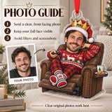 Custom Photo Face Remote Control Royalty Acrylic Ornament — Personalization guide