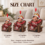 Custom Photo Face Remote Control Royalty Acrylic Ornament — Size guide