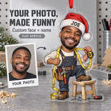 Custom Photo Face Garage Project Forever Acrylic Ornament — Main design