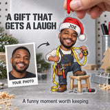 Custom Photo Face Garage Project Forever Acrylic Ornament — Gift inspiration
