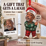 Custom Photo Face Thermostat Patrol Acrylic Ornament — Gift inspiration