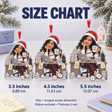 Custom Photo Face Office Chaos Captain Acrylic Ornament — Size guide