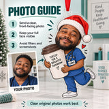 Custom Photo Face Night Shift Coffee Acrylic Ornament — Personalization guide