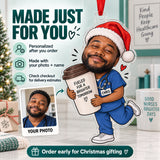 Custom Photo Face Night Shift Coffee Acrylic Ornament — Production and delivery