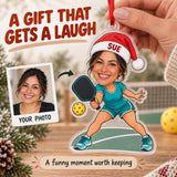 Custom Photo Face Pickleball Obsessed Acrylic Ornament — Gift inspiration
