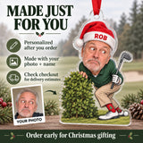 Custom Photo Face Golf Ball Search Acrylic Ornament — Production and delivery