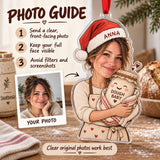 Custom Photo Face Sourdough Babysitter Acrylic Ornament — Personalization guide