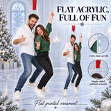 Custom Photo Couple Dance Floor Acrylic Ornament — Flat acrylic material