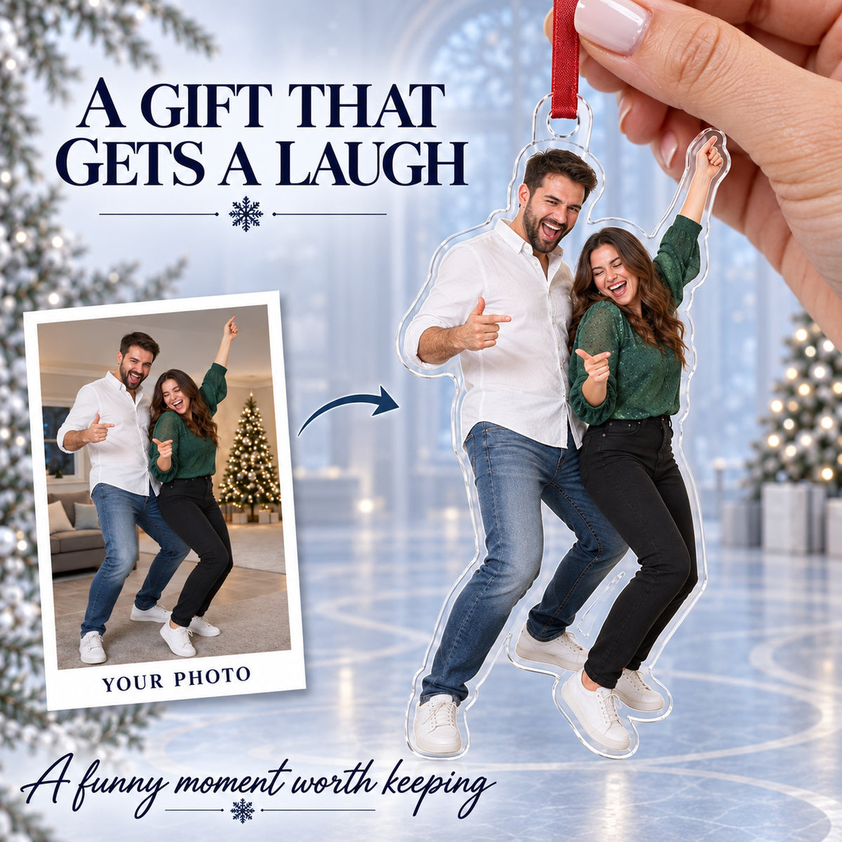Custom Photo Couple Dance Floor Acrylic Ornament — Gift inspiration