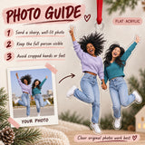 Custom Photo Bestie Jump Acrylic Ornament — Personalization guide