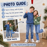 Custom Photo Sibling Silly Pose Acrylic Ornament — Personalization guide