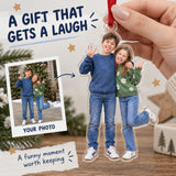 Custom Photo Sibling Silly Pose Acrylic Ornament — Gift inspiration
