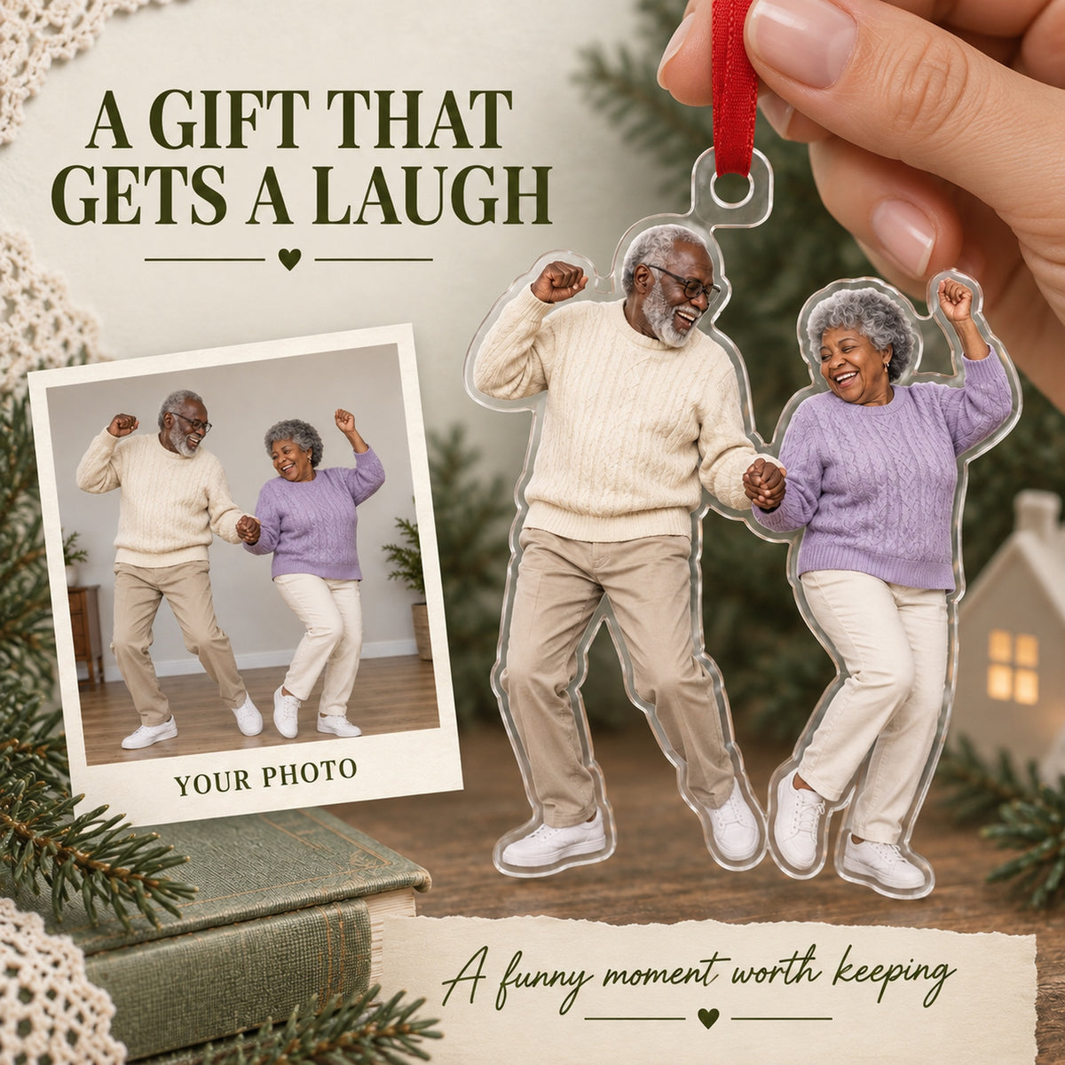 Custom Photo Grandparents Goofballs Acrylic Ornament — Gift inspiration