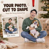 Custom Photo Dog and Dad Moment Acrylic Ornament — Main design