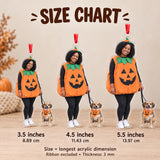 Custom Photo Pet and Owner Costume Acrylic Ornament — Size guide
