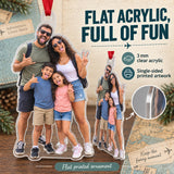 Custom Photo Family Funny Vacation Acrylic Ornament — Flat acrylic material