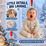 Custom Photo First Christmas Yawn Acrylic Ornament — Product details