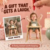 Custom Photo Cake Smash Grin Acrylic Ornament — Gift inspiration