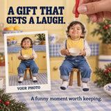 Custom Photo Spaghetti Mustache Acrylic Ornament — Gift inspiration