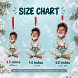 Custom Photo Bubble Beard Acrylic Ornament — Size guide