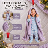 Custom Photo Peekaboo Blanket Acrylic Ornament — Product details