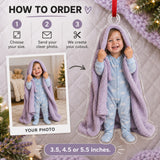 Custom Photo Peekaboo Blanket Acrylic Ornament — How to order