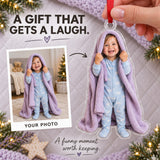 Custom Photo Peekaboo Blanket Acrylic Ornament — Gift inspiration