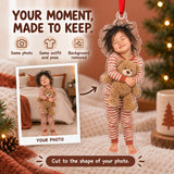 Custom Photo Bedhead Morning Acrylic Ornament — Personalization example