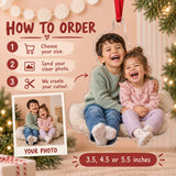 Custom Photo Sibling Giggle Pile Acrylic Ornament — How to order
