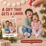 Custom Photo Sibling Giggle Pile Acrylic Ornament — Gift inspiration